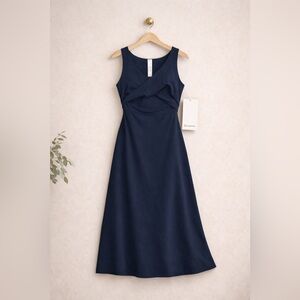 Lululemon Nulu Twist-Front Midi Dress – True Navy – Size M – NWT